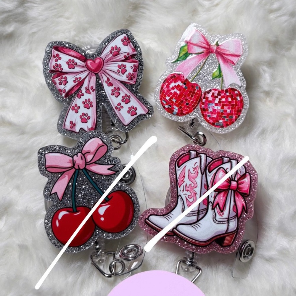 Ribbon Cherry badge reel
